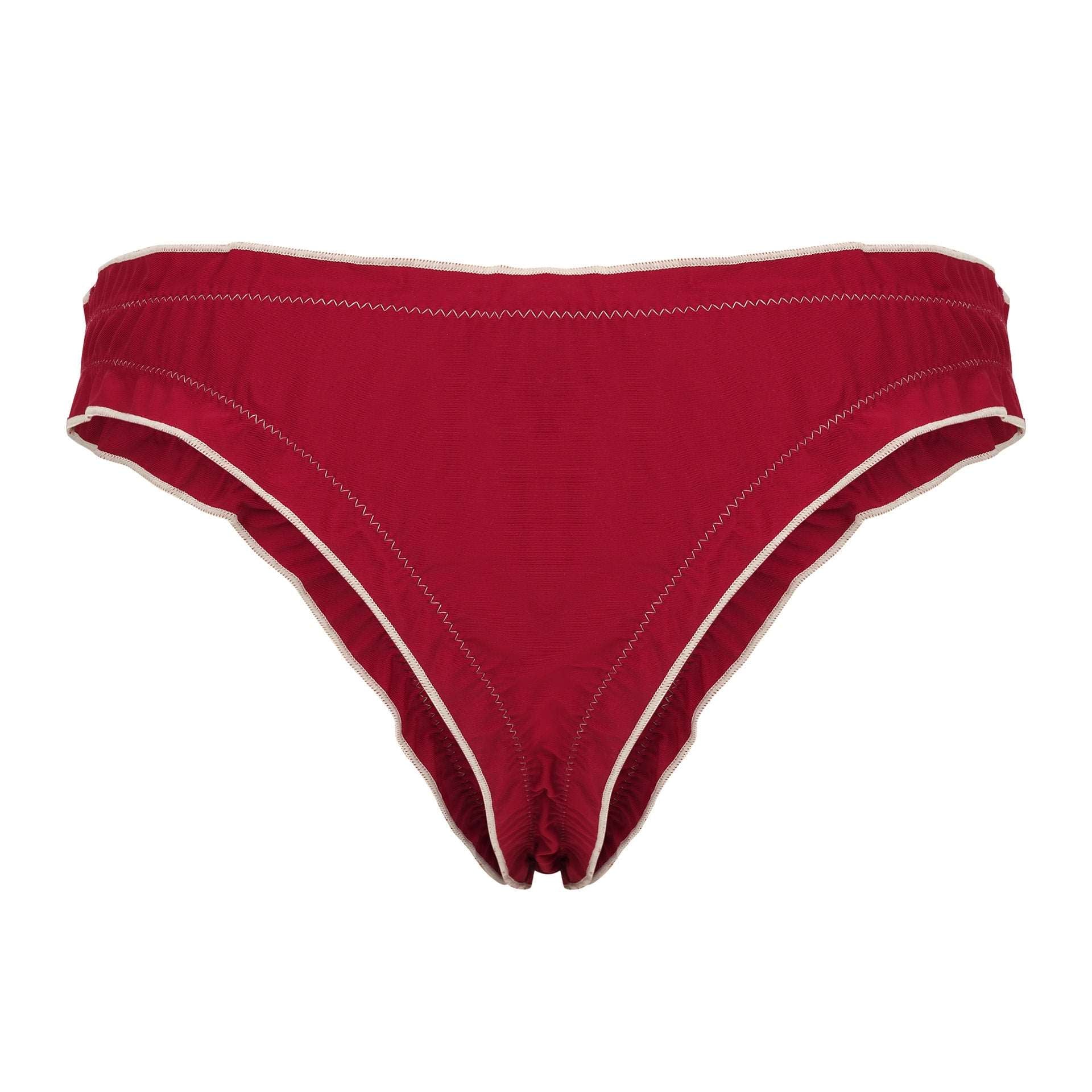 Bows Bottom - Cherry red with cream bows