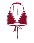 Bows Top - Cherry red with cream bows