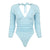 Malibu Surf Suit - Textured Floral / Sky Blue