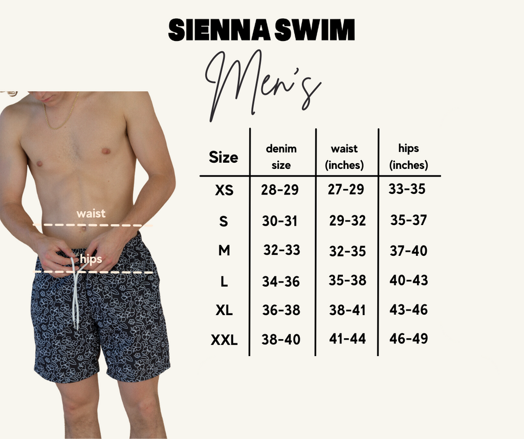 SIZE CHART Sienna Swim