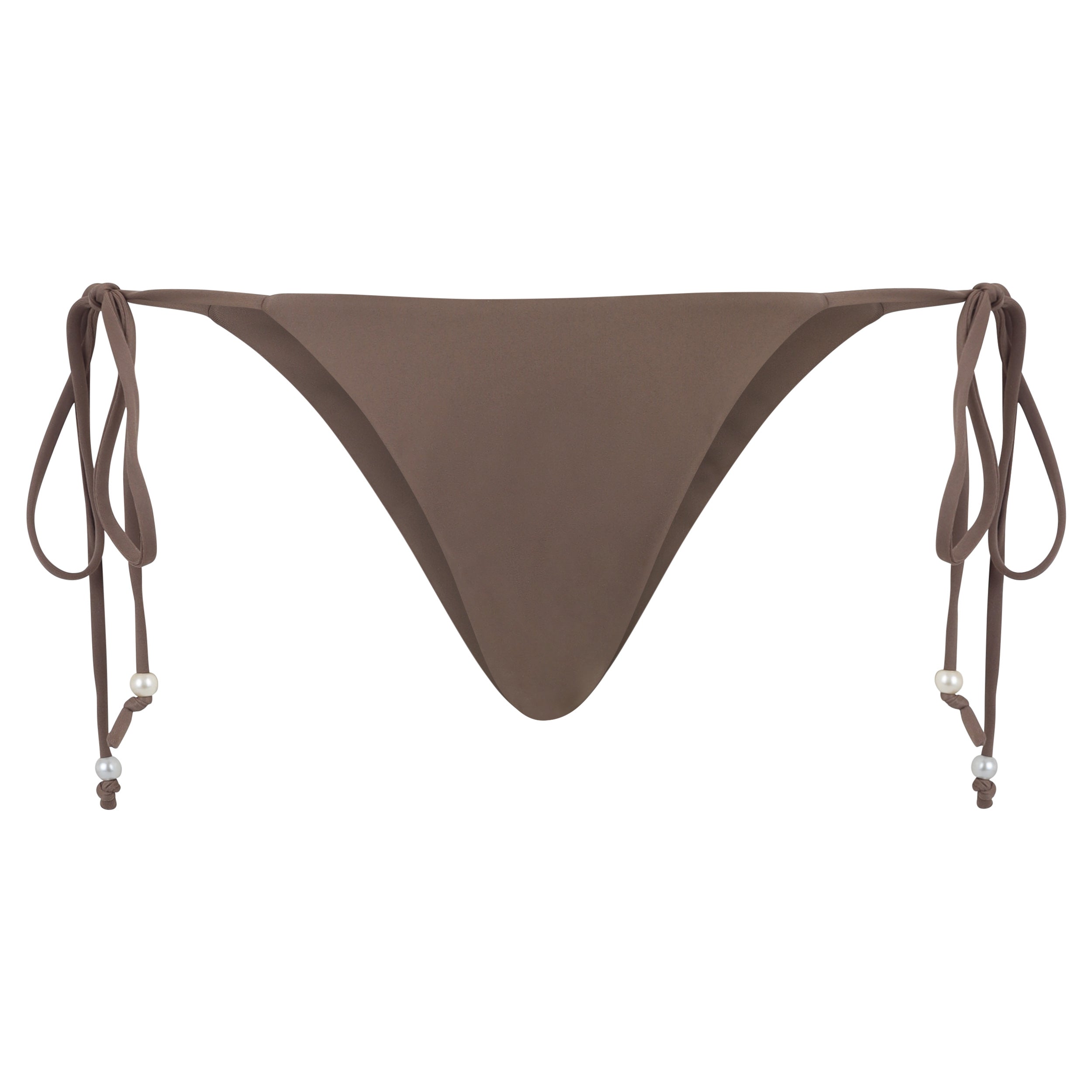 Tulum Tie Bottom with Beads - Mocha