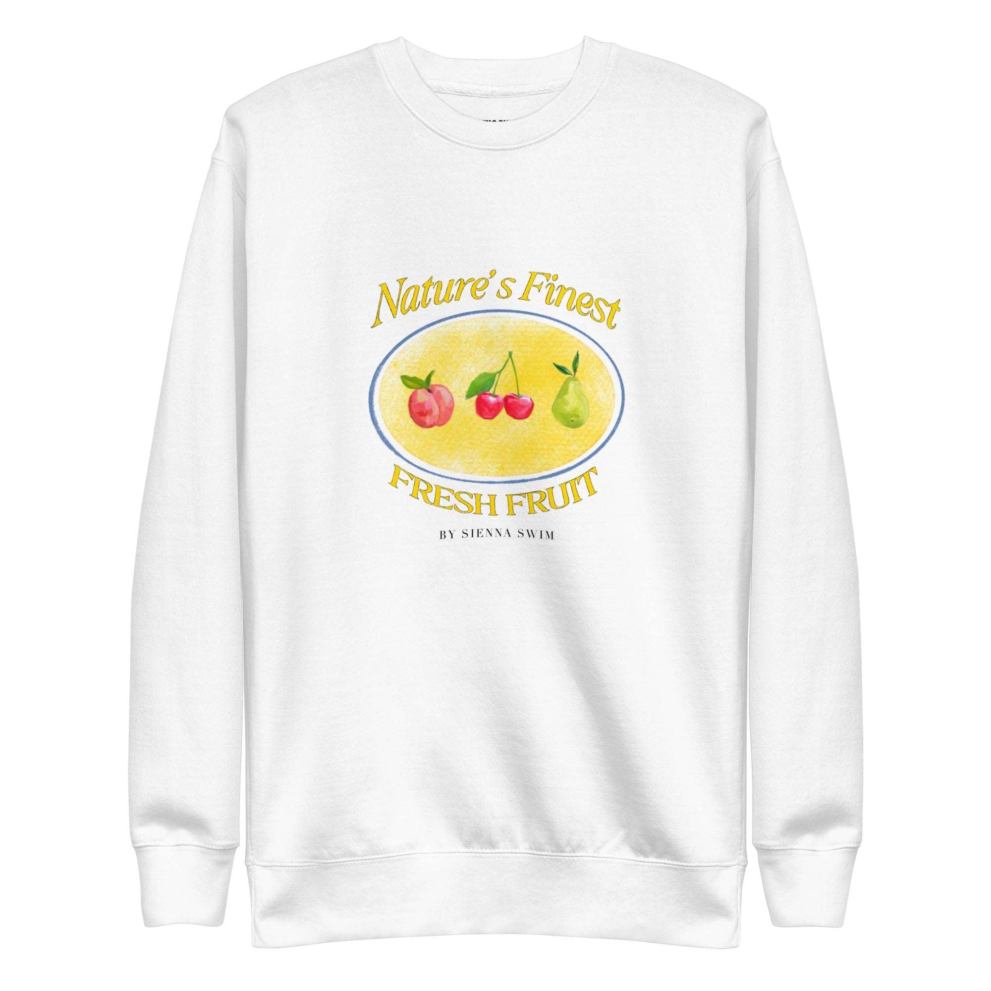 Outerwear: "Fresh Fruit" oversized sweatshirt