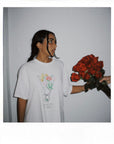 Outerwear: "Buy the Damn Flowers" oversized t-shirt