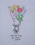 Outerwear: "Buy the Damn Flowers" oversized t-shirt