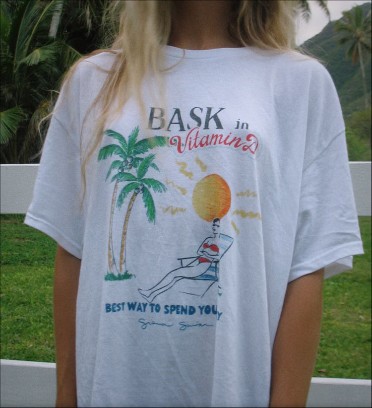 Outerwear: &quot;Bask in Vitamin D&quot; oversized t-shirt
